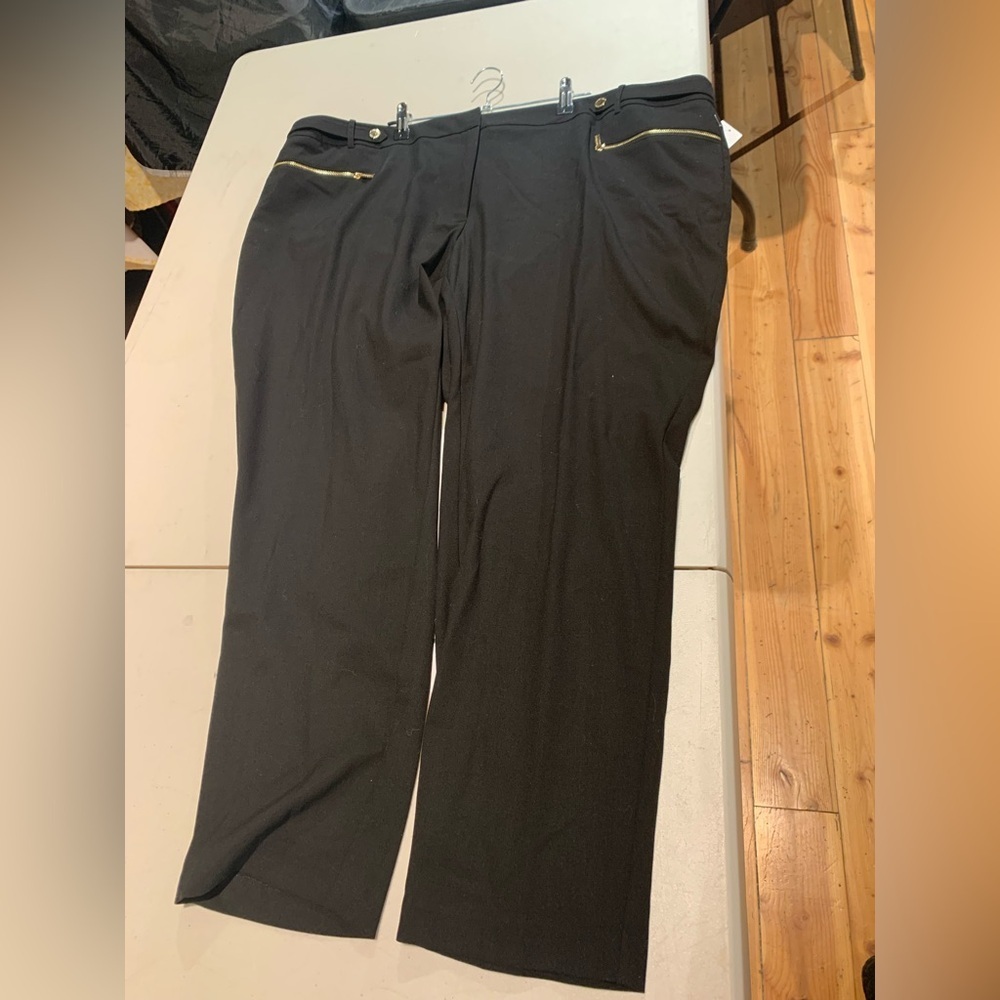 Woman’s Black Pants with Gold Accents